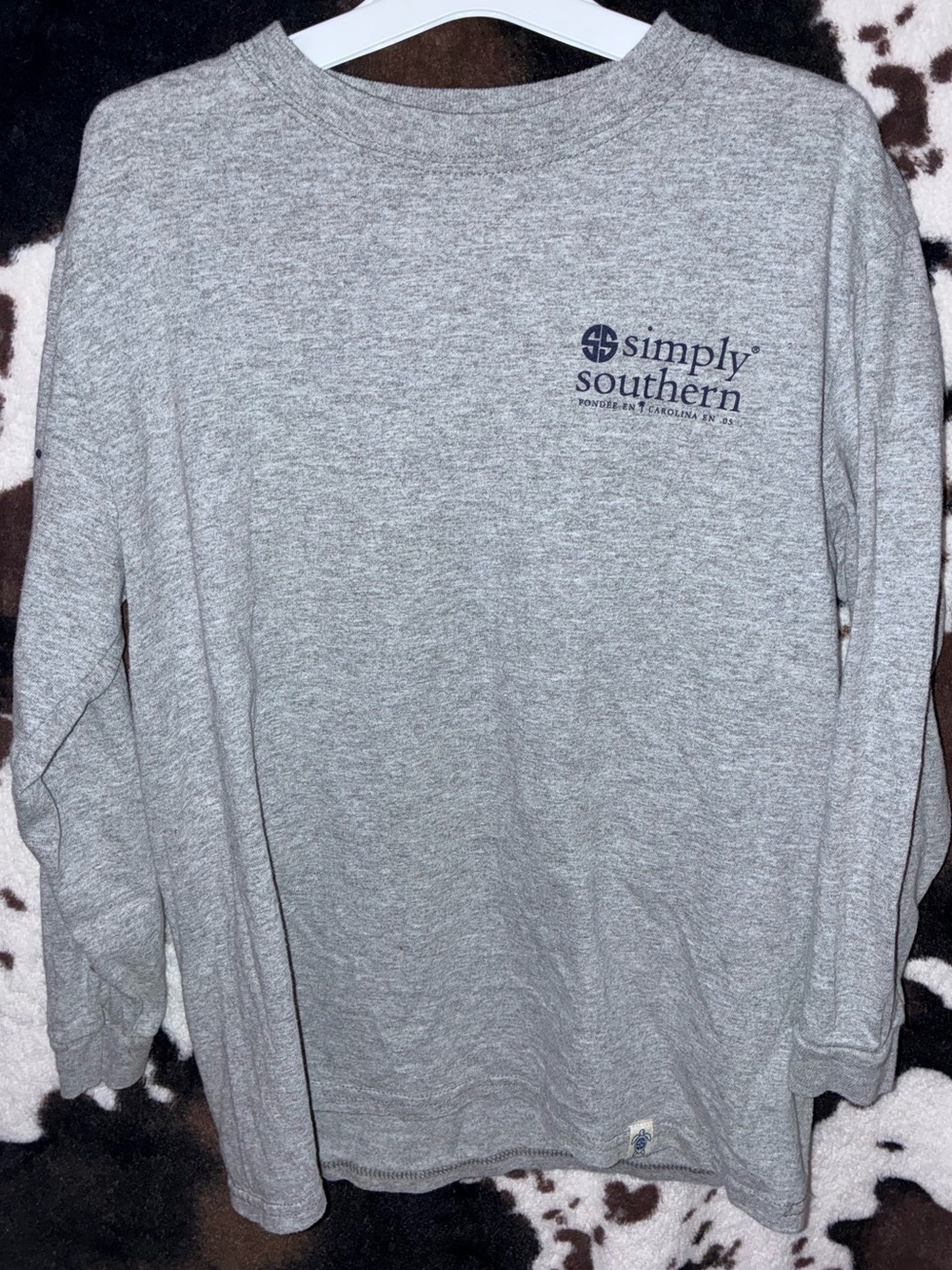 Simply Southern Heather Gray Crewneck Long Sleeve don’t go bacon my heart pig
